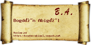 Bogdán Abigél névjegykártya